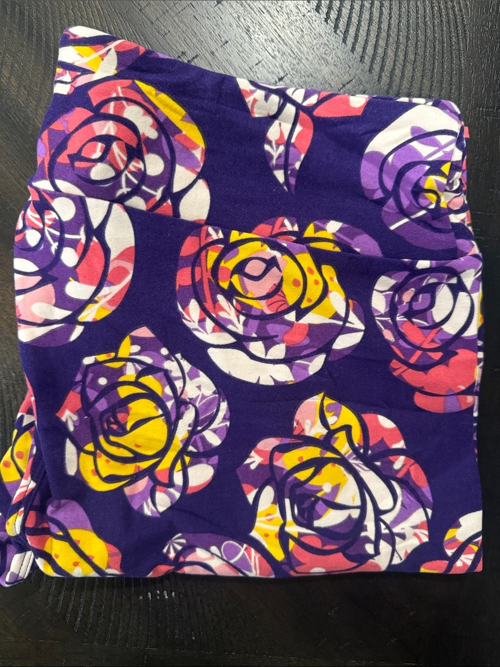 Floral Print Purple Rose leggings
